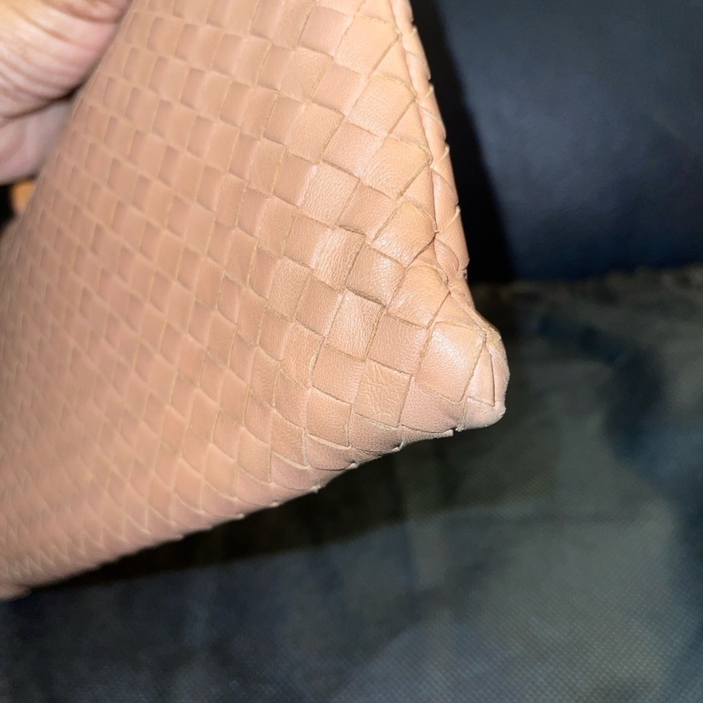 BOTEGA VANETA Intrecciato Dusty Rose Woven LAMBSKIN Clutch WITH ENTRUPY COA - Picture 6 of 16